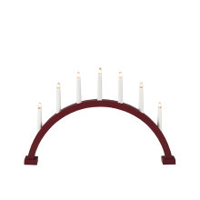 Adventsljusstake Båge 7-armad Röd Konstsmide